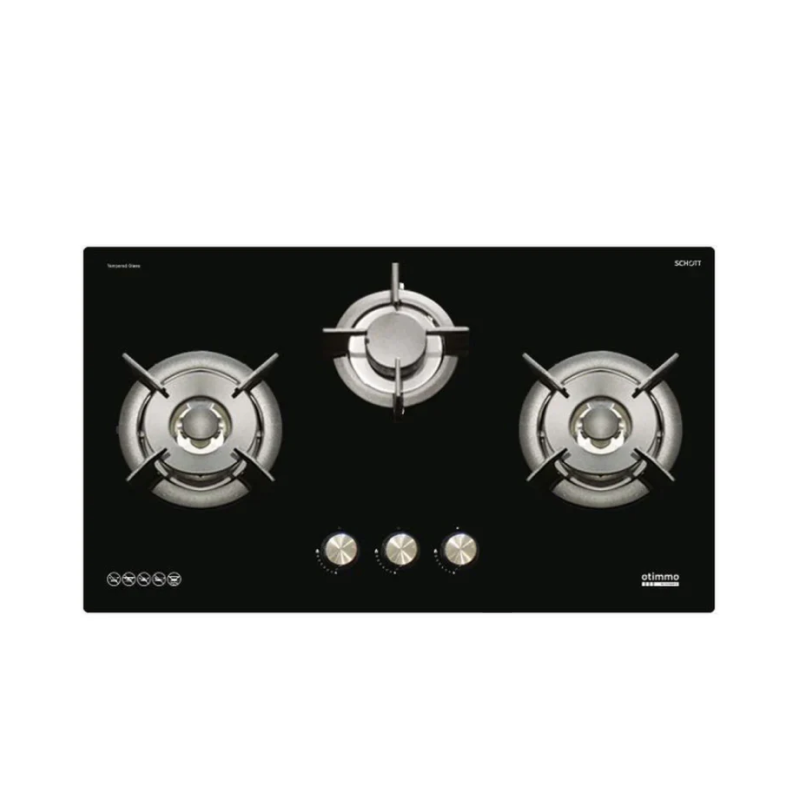 Europace ECH9148A 90cm Premium Inclined Hood + EBH6381S 3 Burner 80cm Slim Gas Cooker Hob (Schott Glass)