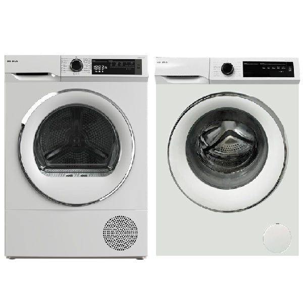 Elba EBD 882H VT 8kg Heat Pump Dryer+EWF 80120 VT 8kg Front Load Washing Machine