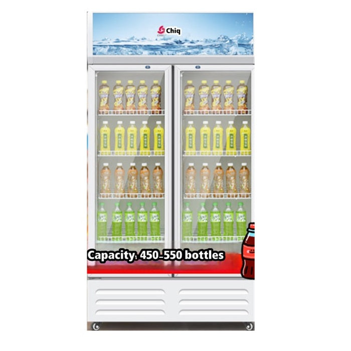 Chigo LSC-598X2SL Beverage Display Cabinet Refrigerator Volume 568 L Double Door White Colour - Lion City Company