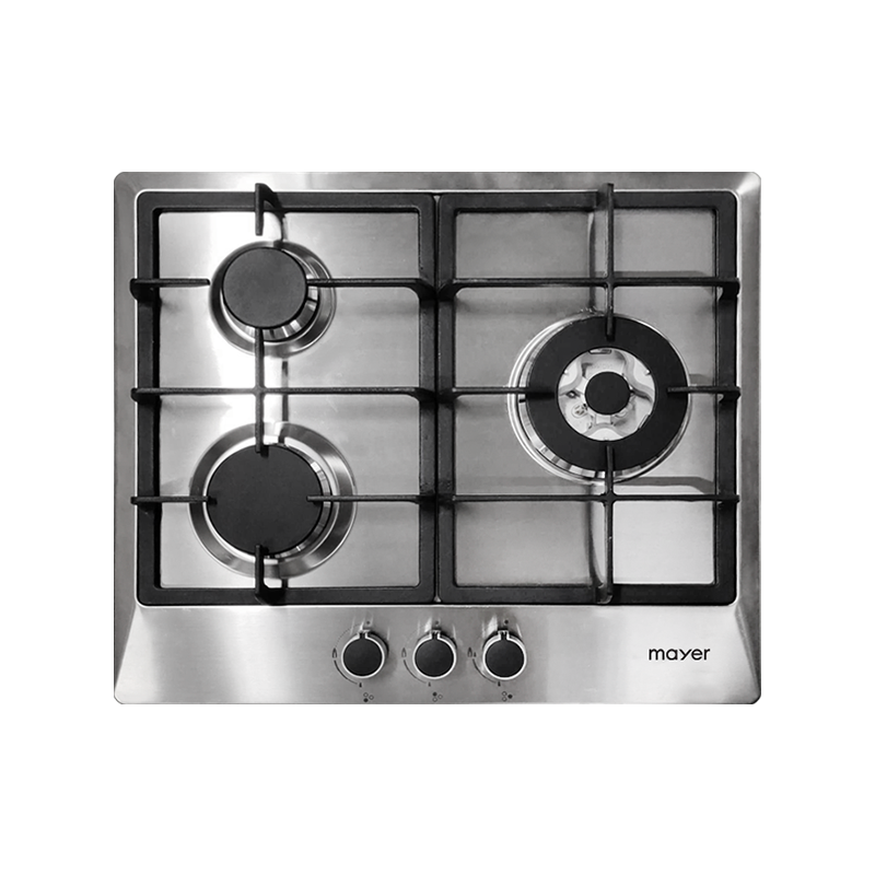 Mayer 60cm 3 Burner Stainless Steel Gas Hob MMSS633