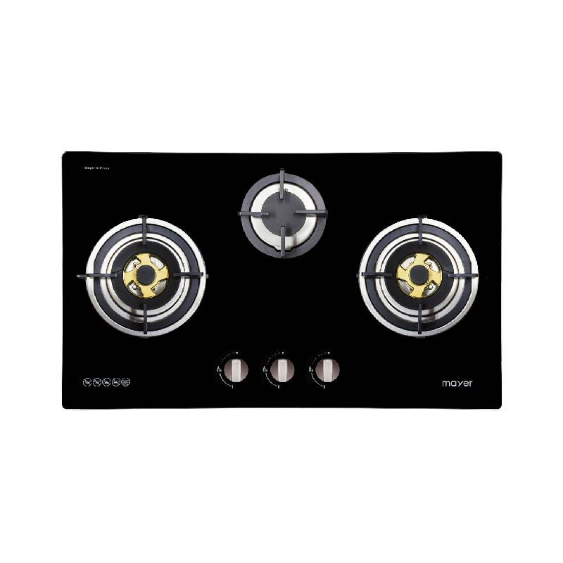 Mayer 78cm 3 Burner Glass Gas Hob MMGH773HI