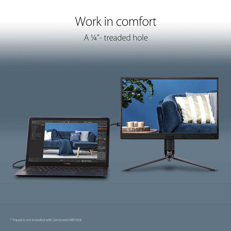 ASUS ZenScreen MB165B Portable Monitor Black