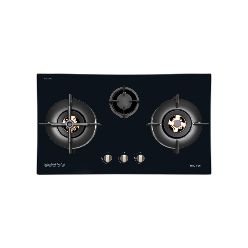 Mayer 76cm 3 Burners Glass Gas Hob MMGH7731HI