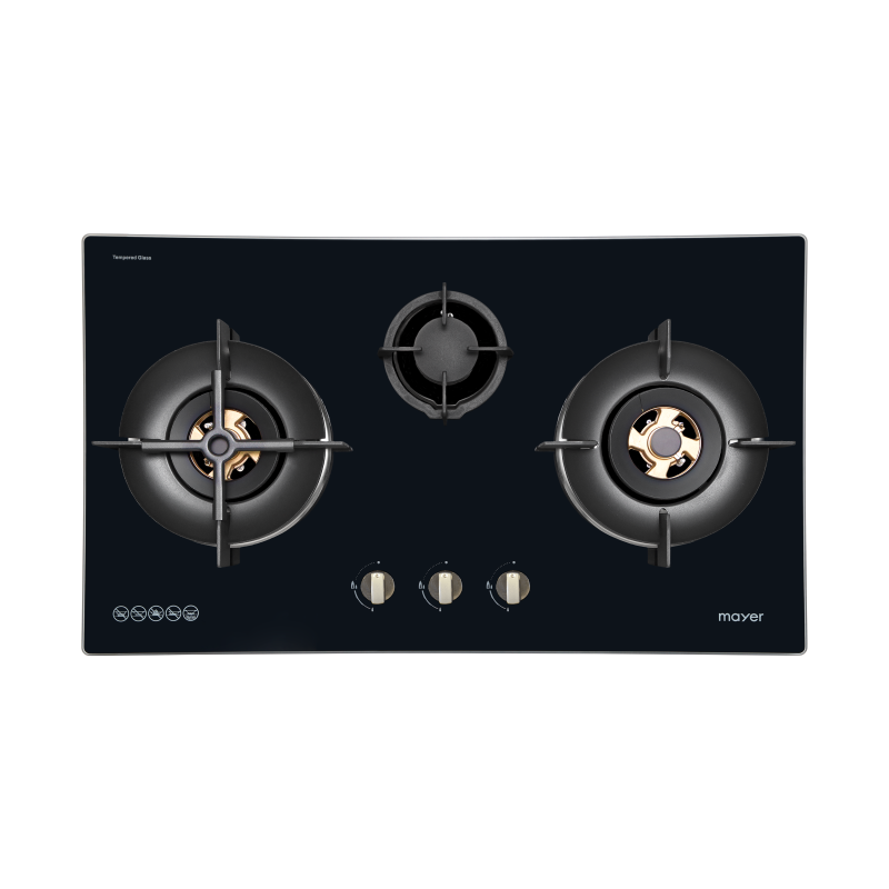 Mayer 86cm 3 Burners Glass Gas Hob MMGH8831HI
