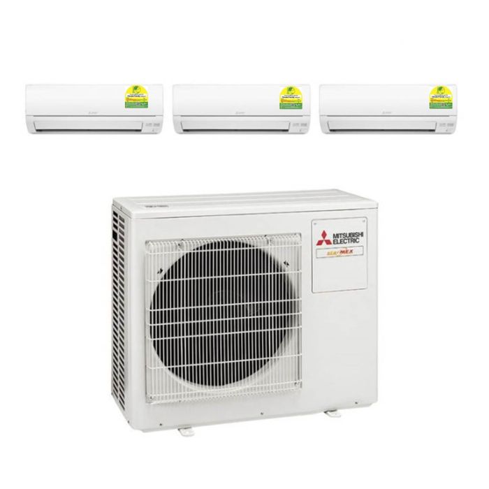 Mitsubishi System 3 Air Conditioner 2×9000 & 1×12000 BTU