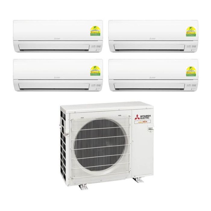 Mitsubishi System 4 Air Conditioner 2X9000 1X12000 1X18000 BTU