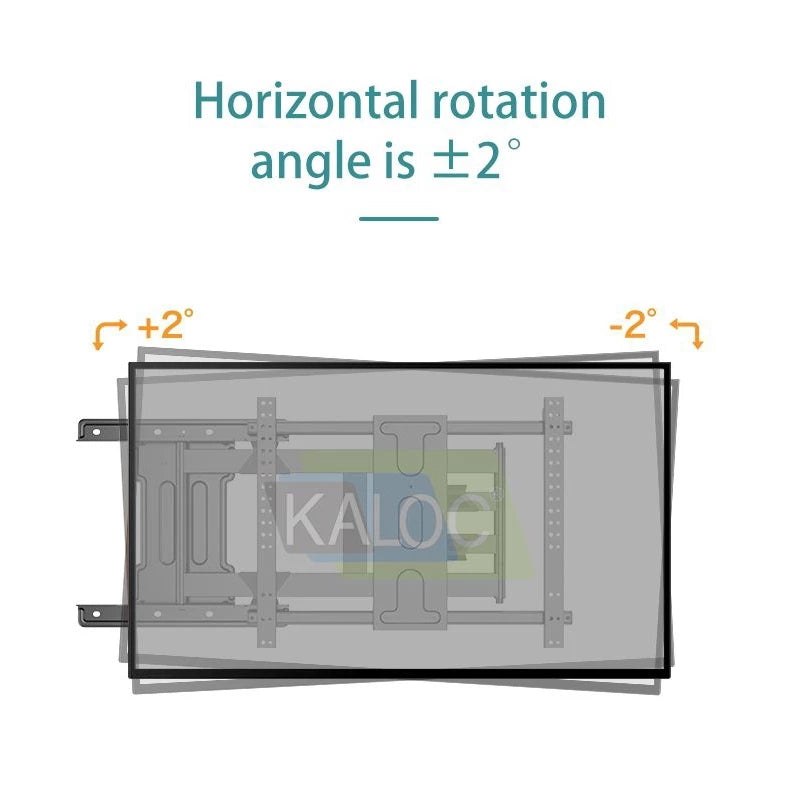 Kaloc DL90 55"-100" 90° DEGREES SWIVEL Long Arm TV Wall Mount, Extension TV BRACKET Swivel and Tilt, Full Motion Mount