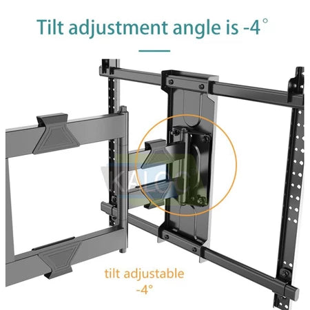 Kaloc DL90 55"-100" 90° DEGREES SWIVEL Long Arm TV Wall Mount, Extension TV BRACKET Swivel and Tilt, Full Motion Mount