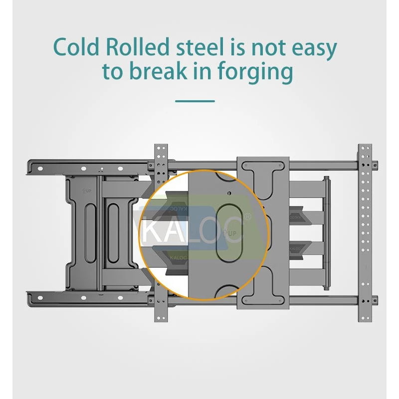 Kaloc DL90 55"-100" 90° DEGREES SWIVEL Long Arm TV Wall Mount, Extension TV BRACKET Swivel and Tilt, Full Motion Mount