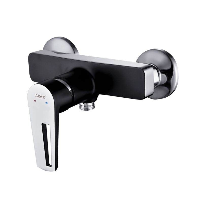 Rubine Shower Mixer Matt Black STYLO 9160 BK Hot and Cold
