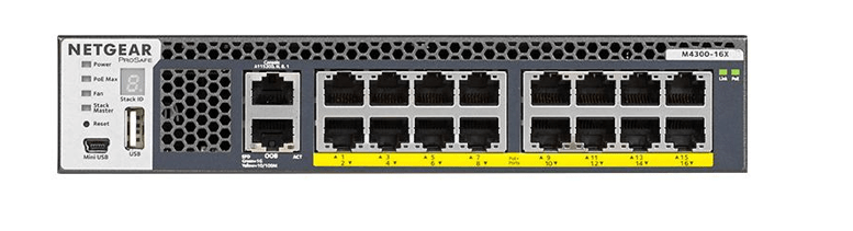 NETGEAR M4300-16X 16-Port 500W PoE+ Managed Switch