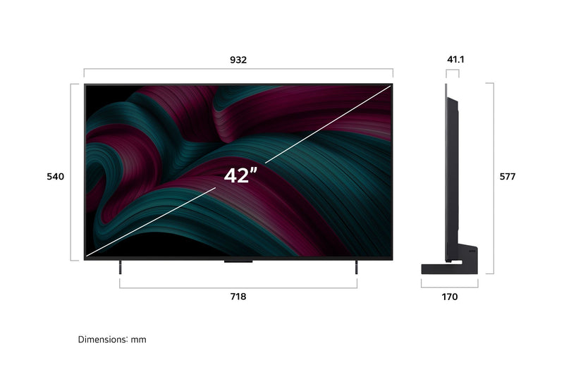 LG OLED EVO C5 42-inch 4K Smart TV with α9 AI Gen8 Processor