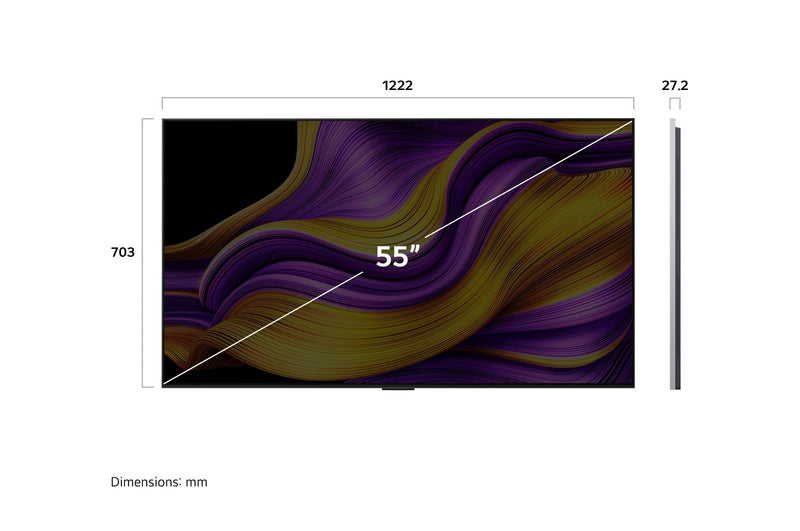 LG 55-inch OLED evo G5 4K Smart TV: α11 AI Processor, Brightness Booster Max, Gaming