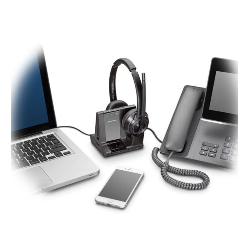 HP Poly Savi 8220 UC Office Stereo DECT Headset