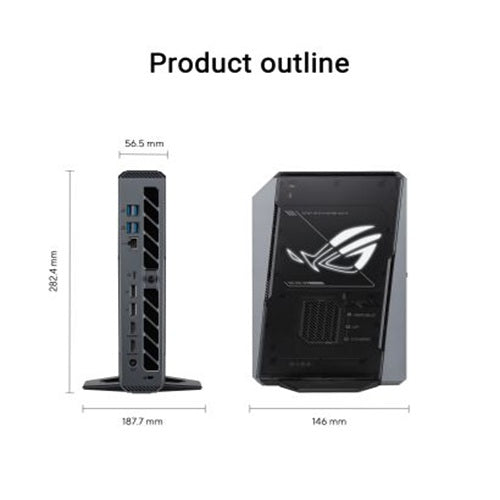 ASUS GR70-N90038AN ROG GR70 AMD System 90MS0381-M00160 Mini PC R9 9955HX3D RTX5070 DDR5 32G (16*2) 1TB Win 11 PRO