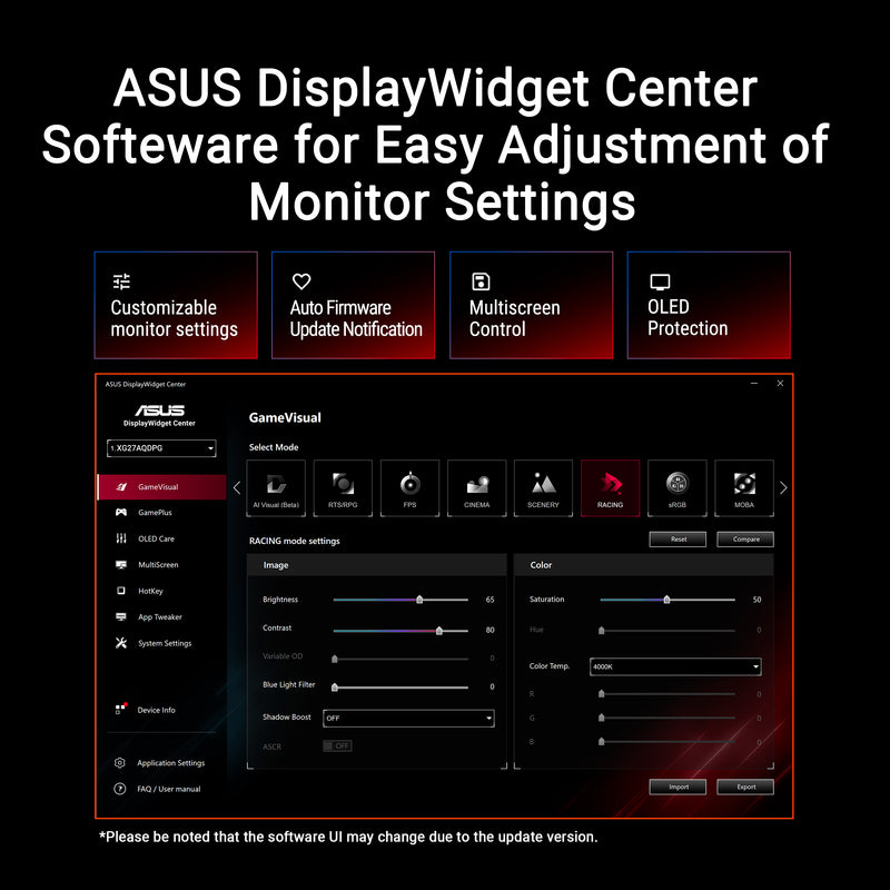 ASUS ROG Strix OLED XG27AQDPG Gaming Monitor Black