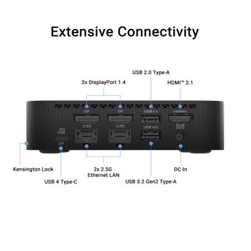 ASUS PN55-S90021NL ExpertCenter PN55 AMD System 90MS03C1-M000N0 Mini PC Ryzen AI 9 HX 470 DDR5 32G x1 1TB Win 11 Pro
