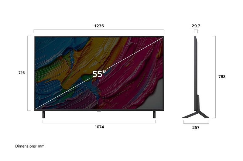 LG 55-inch QNED 4K Smart TV with α7 Gen8 AI Processor webOS 25