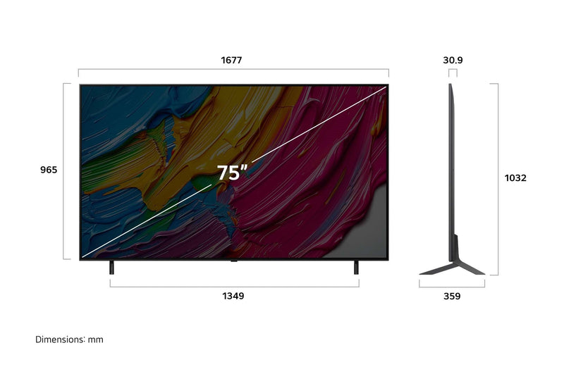 LG 75-inch QNED 4K Smart TV: α7 Gen8 AI, Dynamic Color, Gaming