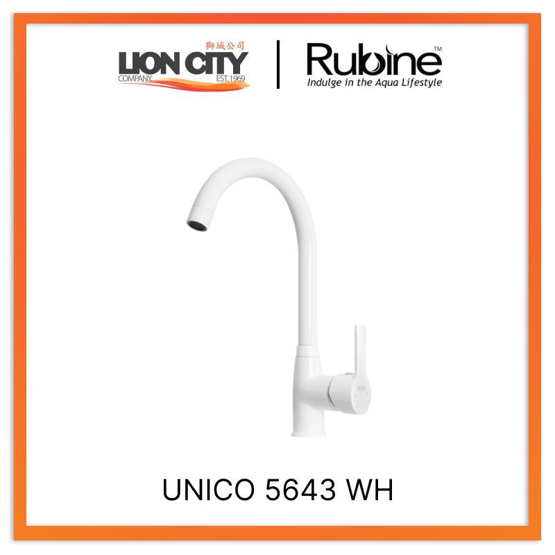 Rubine Sink Mixer UNICO 5643 WH Hot and Cold