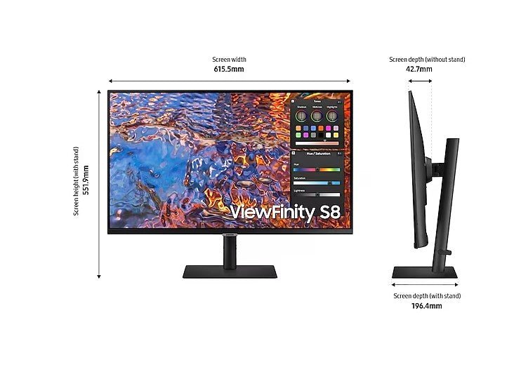 Samsung 27-Inch ViewFinity S8 UHD Monitor LS27B800PXUXXS