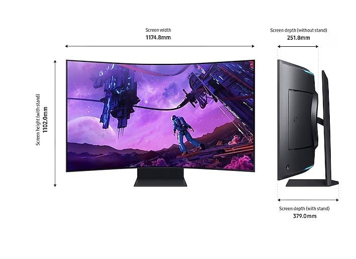 Samsung 55" Odyssey Ark 165Hz UHD Curved Gaming Monitor LS55BG970NEXXS