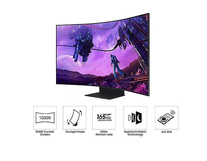 Samsung 55" Odyssey Ark 165Hz UHD Curved Gaming Monitor LS55BG970NEXXS