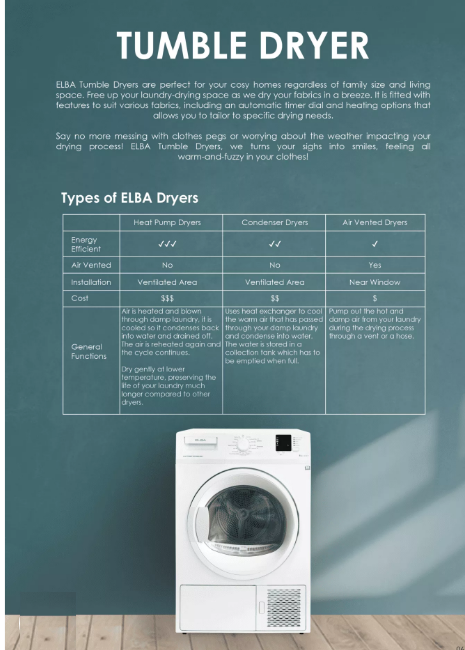 Elba EBD 750 V 7kg Air Vented Dryer