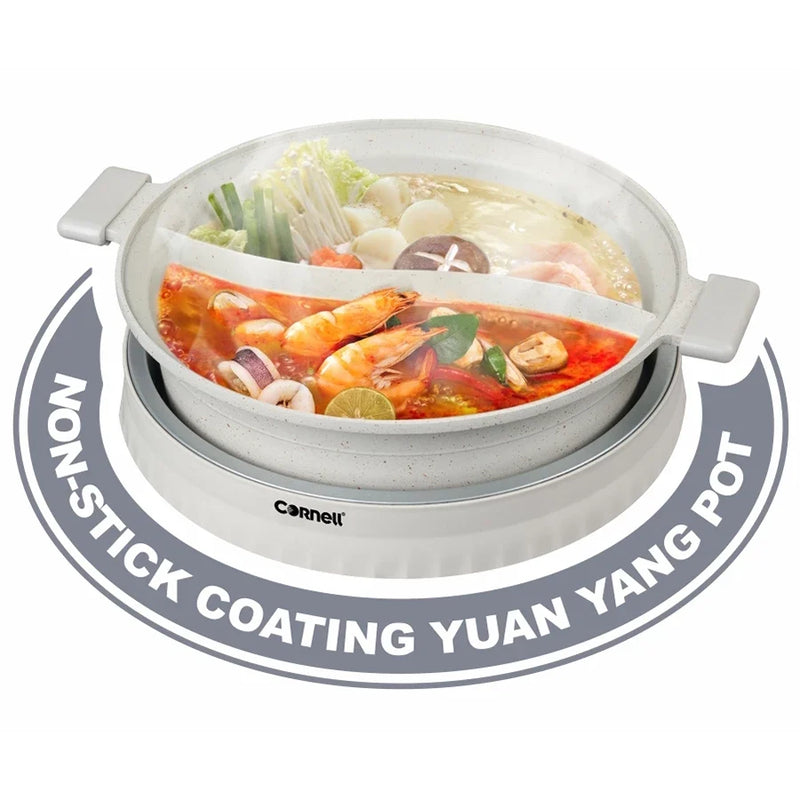 Cornell 1360W 4.0L Steamboat Multi Cooker with Yuan Yang Pot
