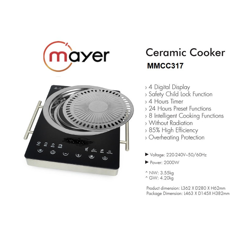 Mayer MMCC317 2000w Ceramic Cooker