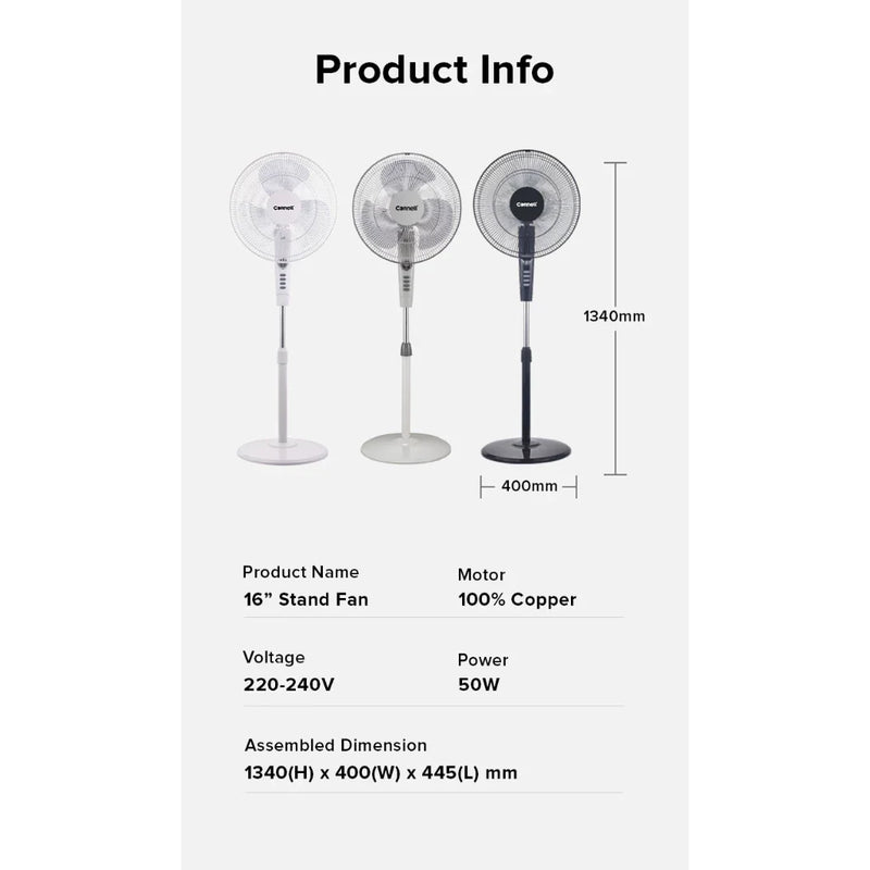 Cornell 16-Inch Stand Fan