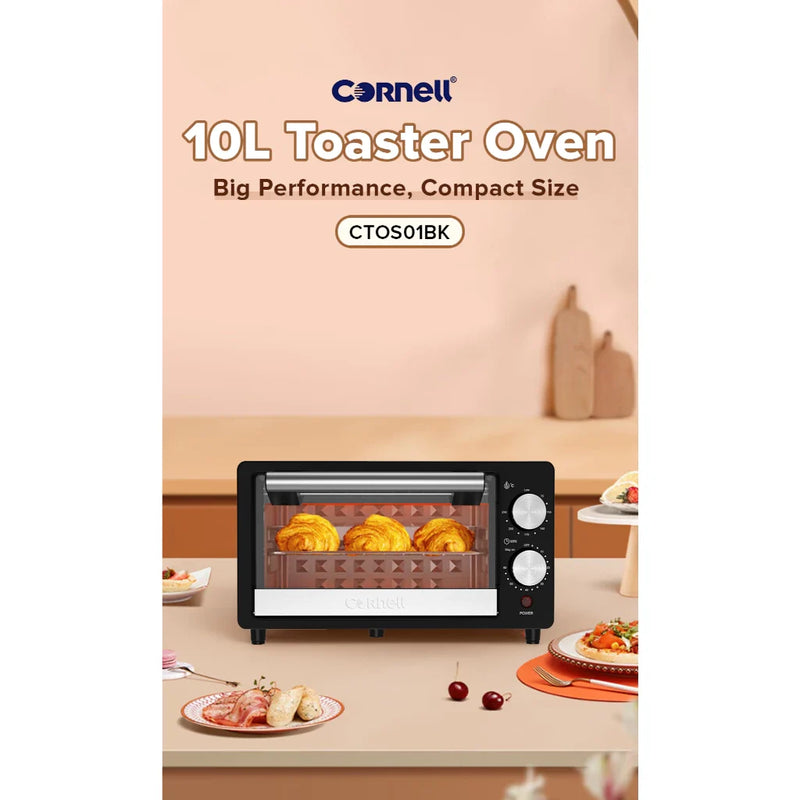 Cornell CTOS01BK 10L Compact Toaster Oven