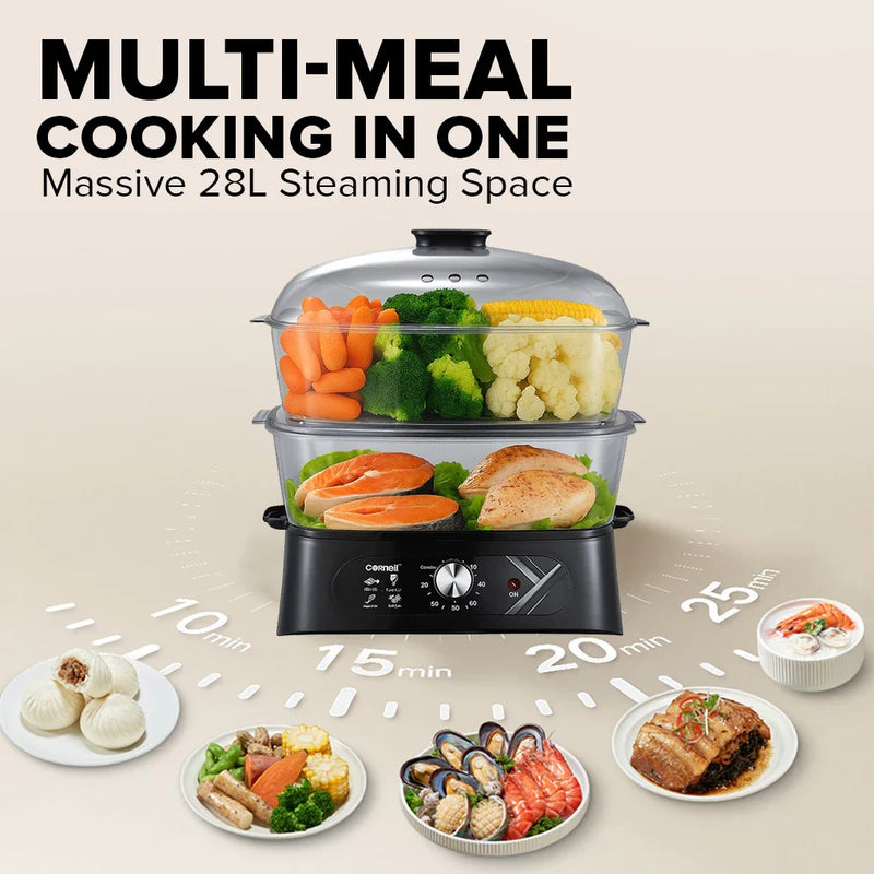 Cornell CFS208L 28L 2-Tier Food Steamer