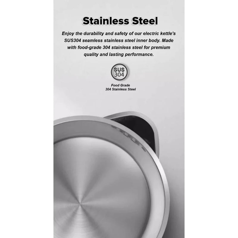 Cornell Digital Cordless Kettle with Stainless Steel Interior