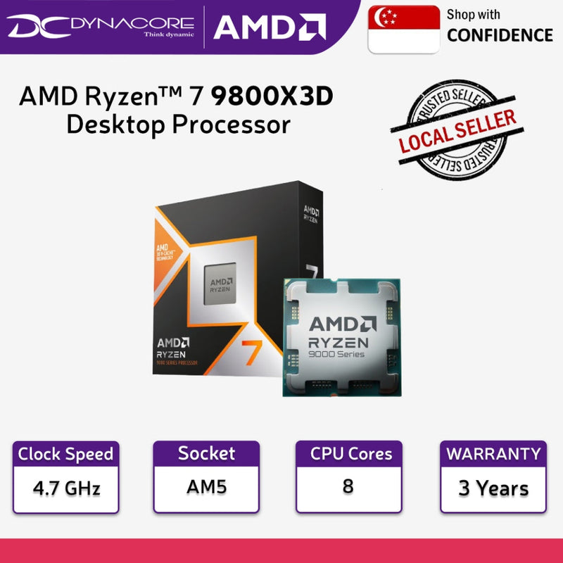 AMD Ryzen 7 9800X3D High-Performance 8-Core 16-Thread Gaming Desktop Processor