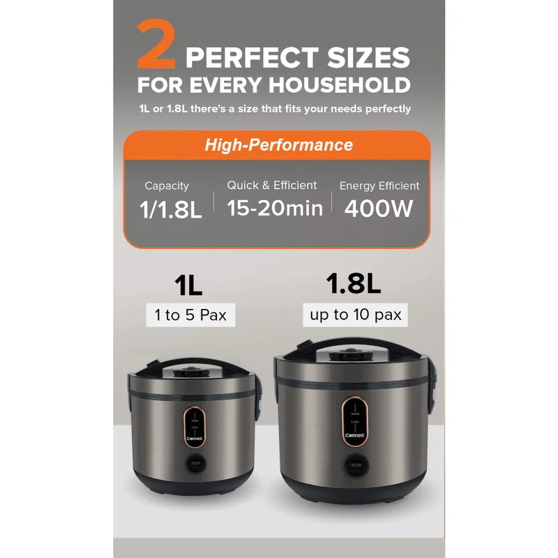 Cornell Jar Rice Cooker with Steam Tray