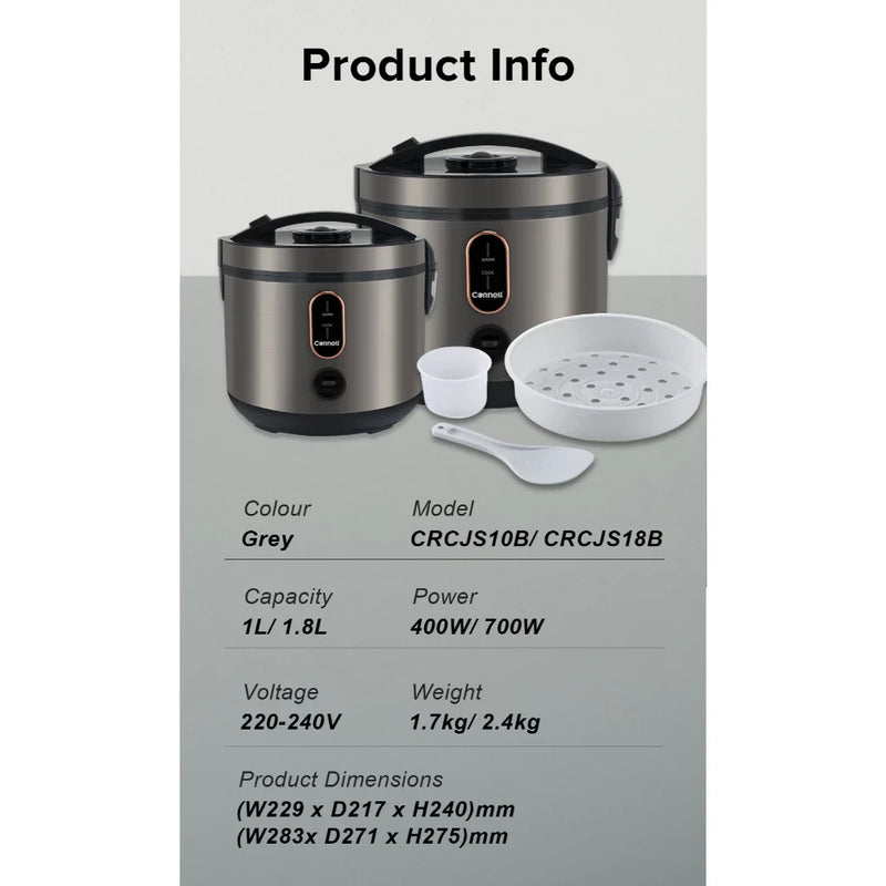 Cornell Jar Rice Cooker with Steam Tray