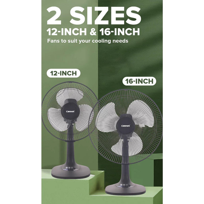Cornell Table Fan in Matte Black