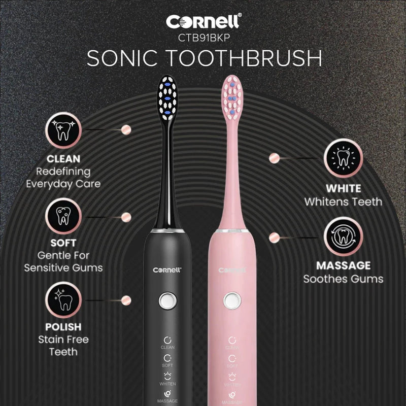 Cornell Sonic Electric Toothbrush with Pressure Sensor