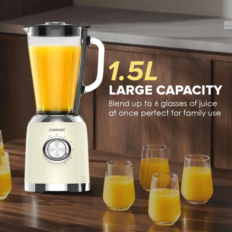 Cornell 600W 1.5L Glass Jug Blender with Grinder