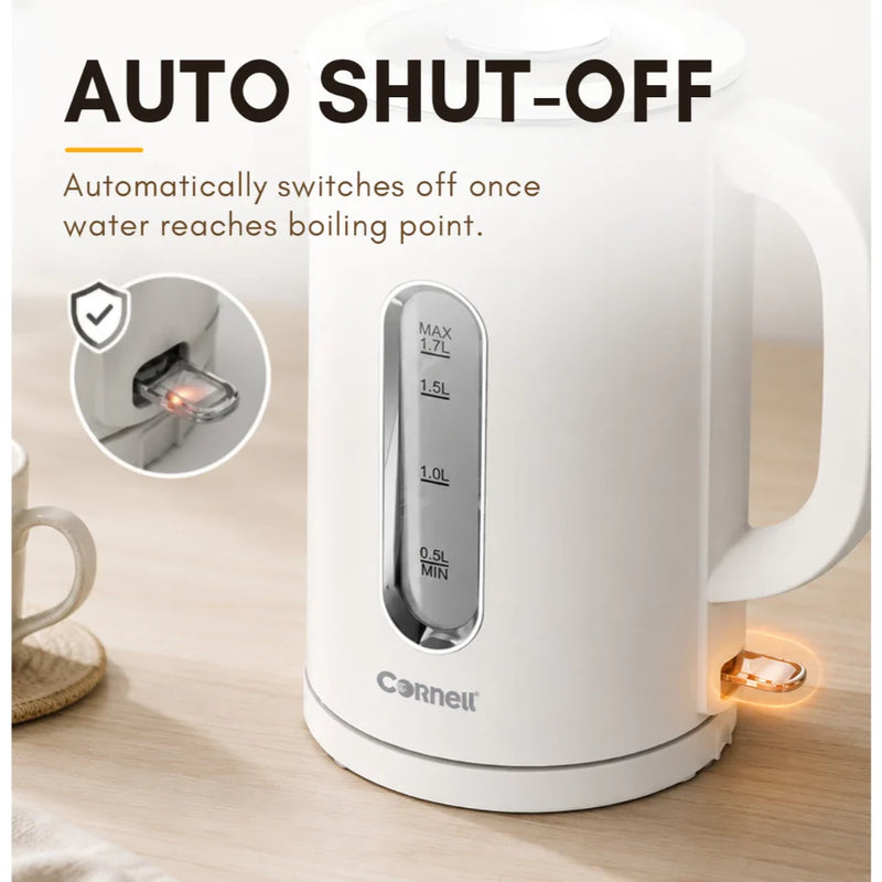 Cornell 1.7L Double Wall Cool Touch Glass Kettle