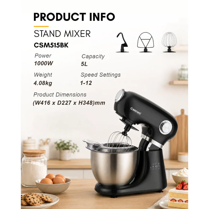Cornell 1000W 5L Stand Mixer