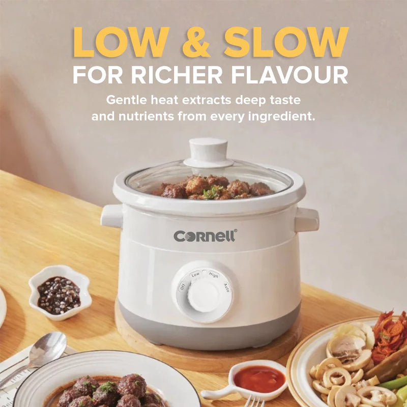 Cornell 3.0L Slow Cooker with Ceramic Pot
