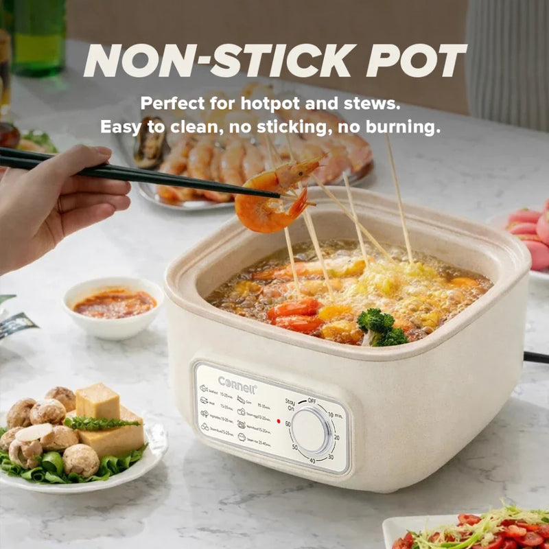 Cornell 1000W 9.5L 2-Tier Stainless Steel Food Steamer