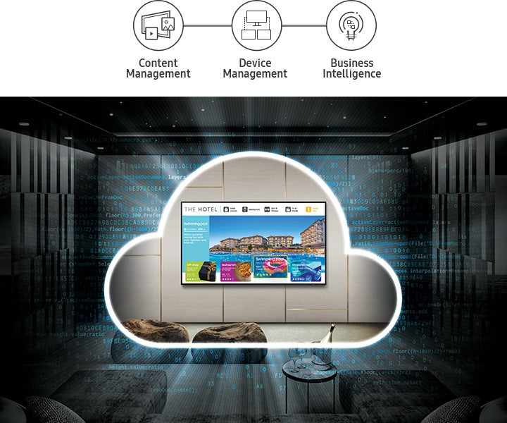 Samsung 43-inch HU8000F UHD 4K Smart Hotel TV with LYNK Cloud & AirSlim Design