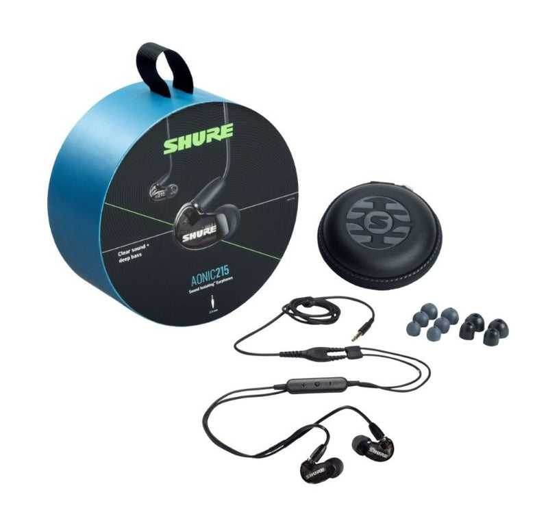 Shure Aonic 215 Sound Isolating Earphones with Integrated Remote and Mic Black