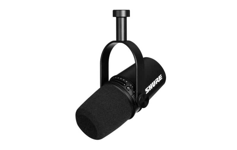 Shure MV7 Dynamic Podcasting Microphone XLR USB Output Black