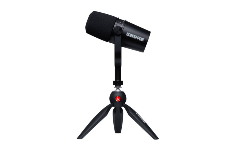 Shure MV7 Dynamic Podcasting Microphone XLR/USB Output Black