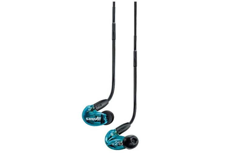 Shure SE215 Single Microdriver Sound Isolating Earphones With Standard Cable Blue