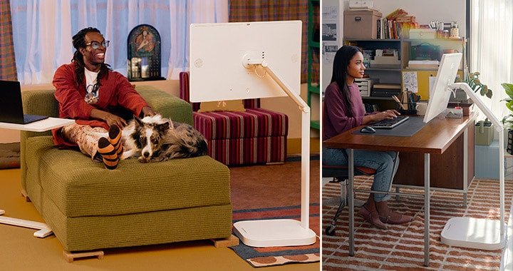 LG 31.5-inch 4K UHD IPS Smart Monitor Swing Touchscreen Rolling Stand